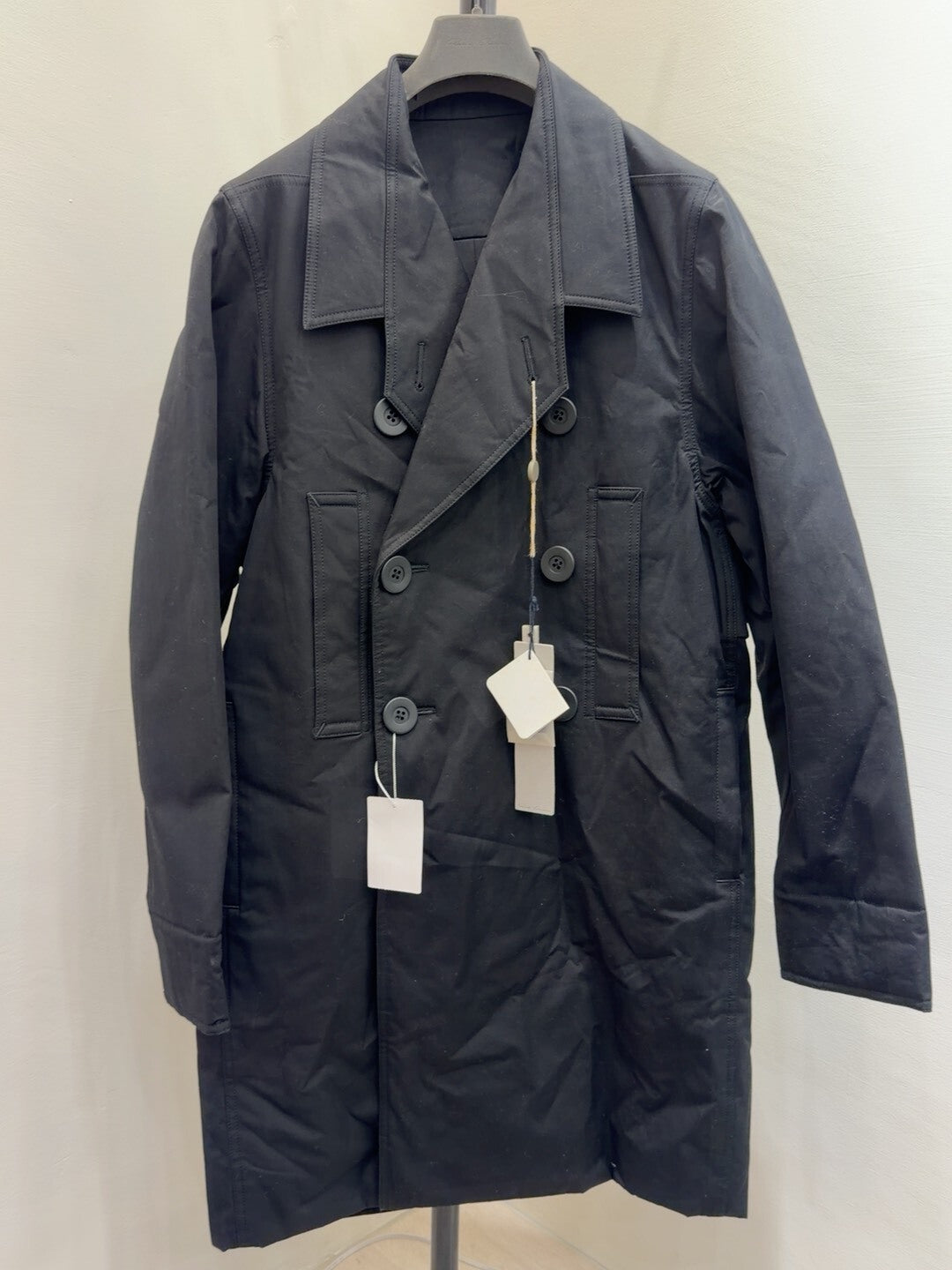 Rick Owens FW15 Black Cotton Coat
