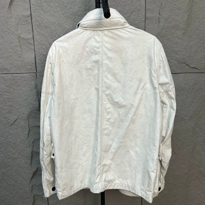 stone island white label jacket for outdoor use