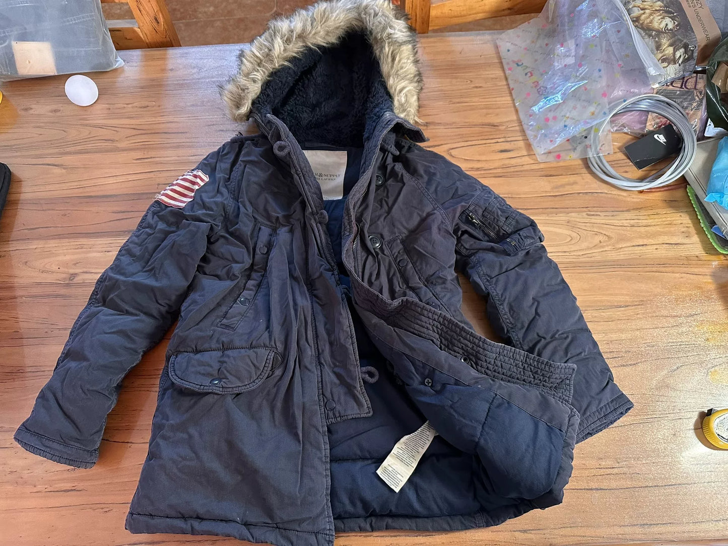Vintage RRL n3B Carbon Black Down Jacket