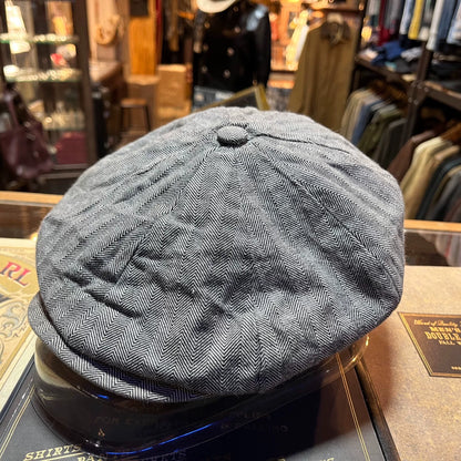 RRL Herringbone Newsboy Cap