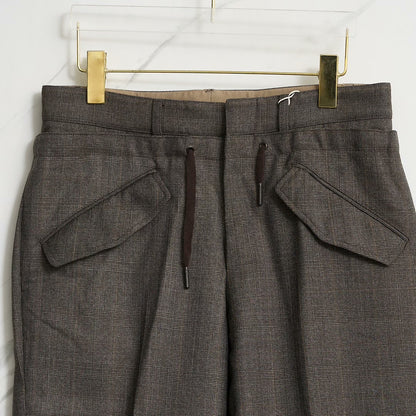 Saint Laurent Men's Checked Drawstring Trousers