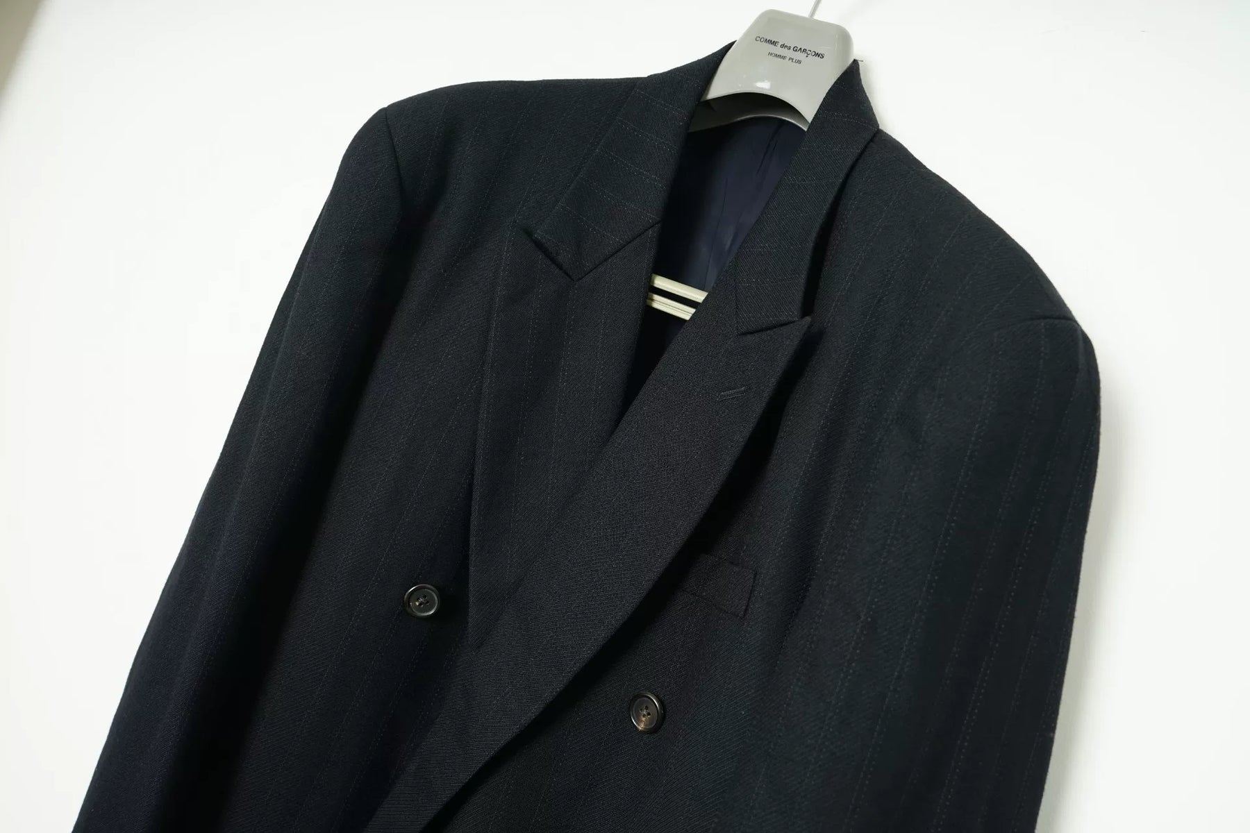 Yohji Yamamoto Double-Breasted Textured Oversized Suit