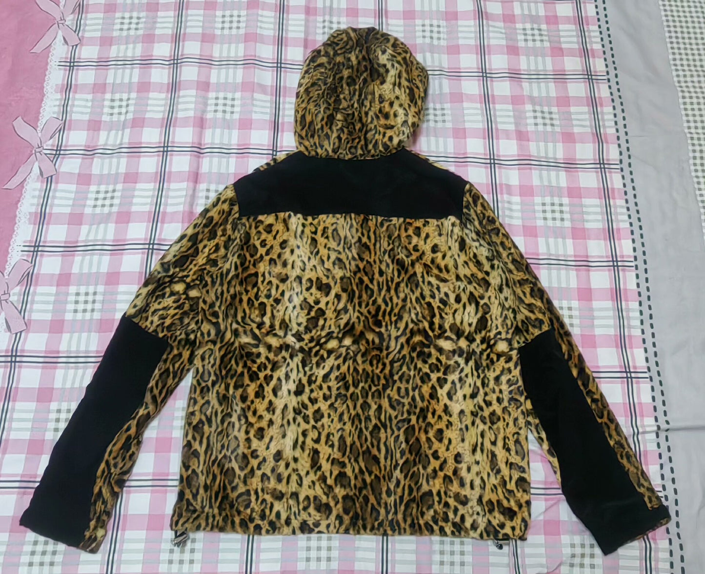leopard print hooded jacket for men