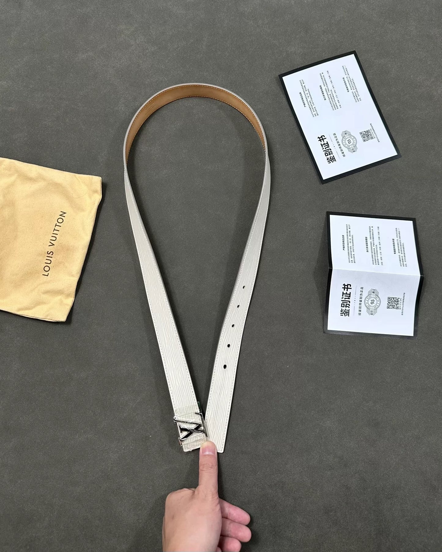 Louis Vuitton White Water Ripple Belt