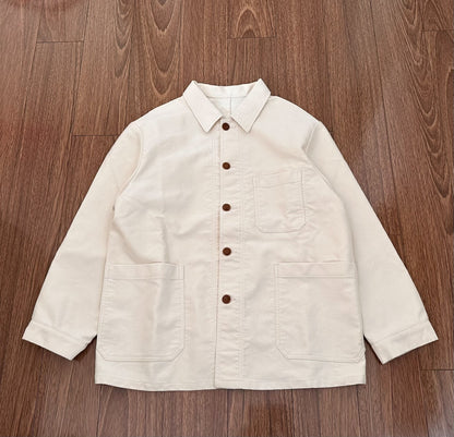 nanamica dock jacket in beige moleskin