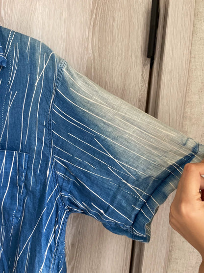 Kapital Indigo Stripe Shirt Size 3