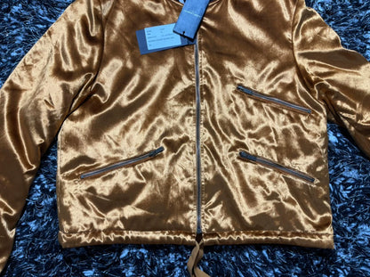 saint laurent velvet cotton bomber jacket