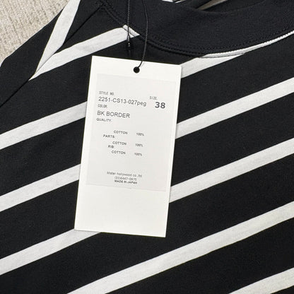 N.HOOLYWOOD Striped Long Sleeve T-Shirt