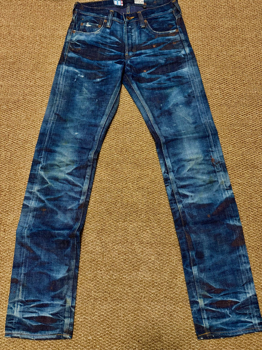 Noir Denim Jeans with Distressing