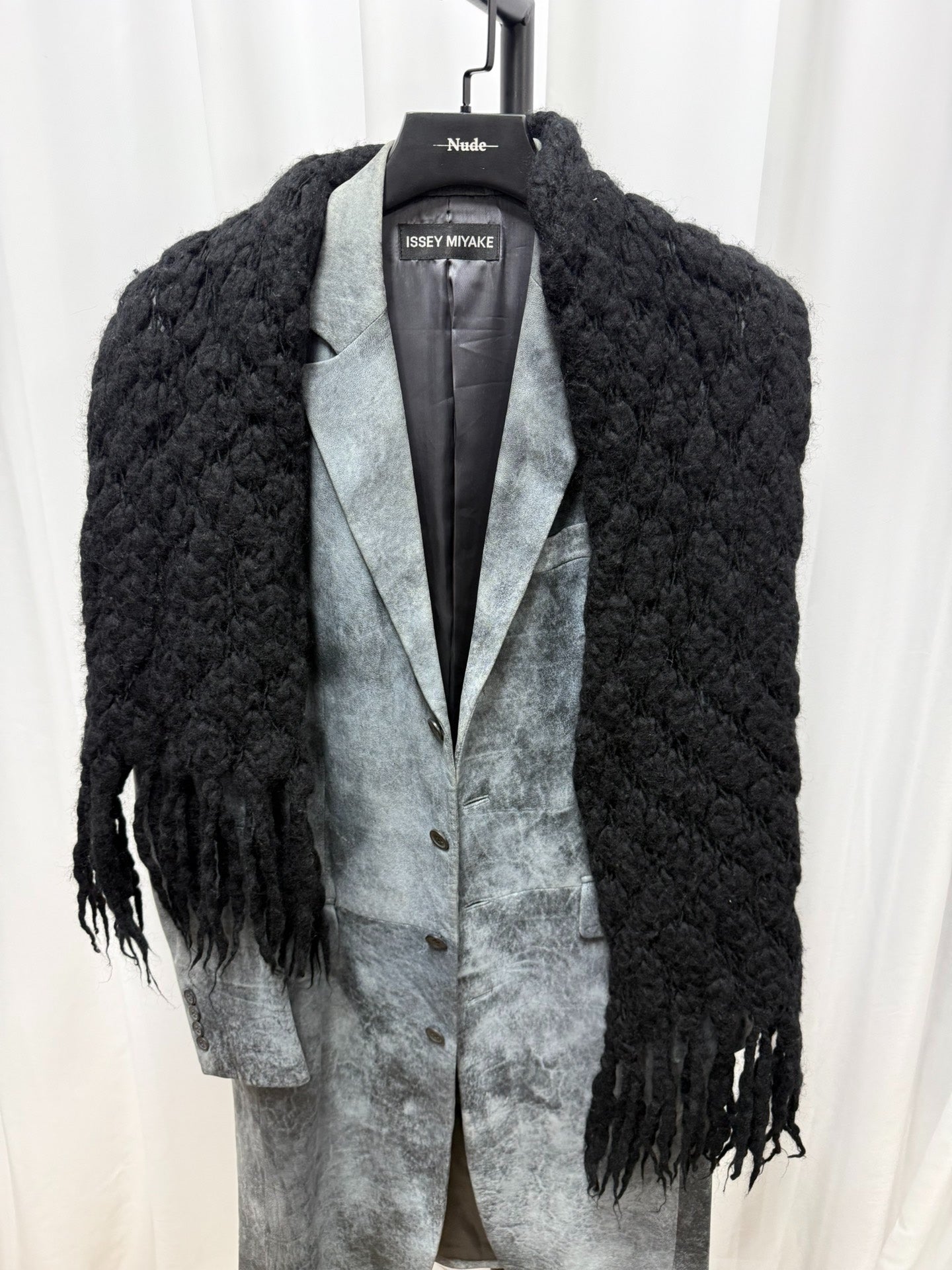 Yohji Yamamoto Wool Thick-Knit Scarf