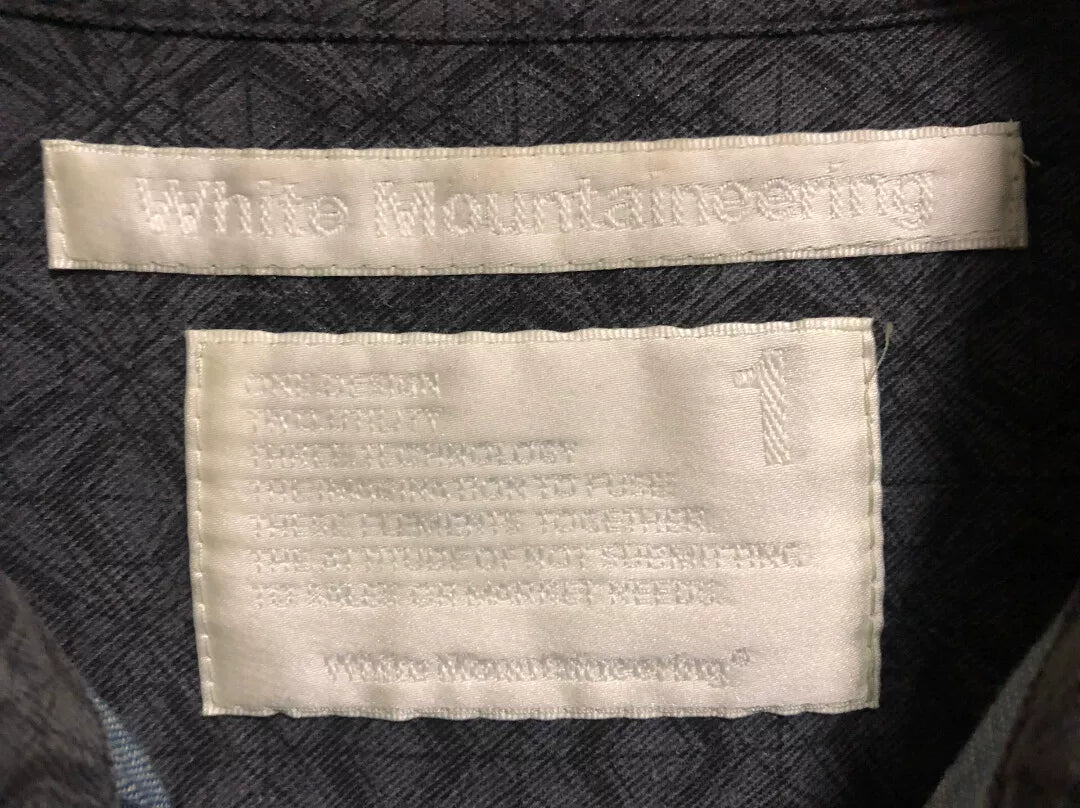 indigo patchwork button-up shirt made in japan