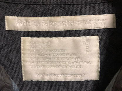 indigo patchwork button-up shirt made in japan