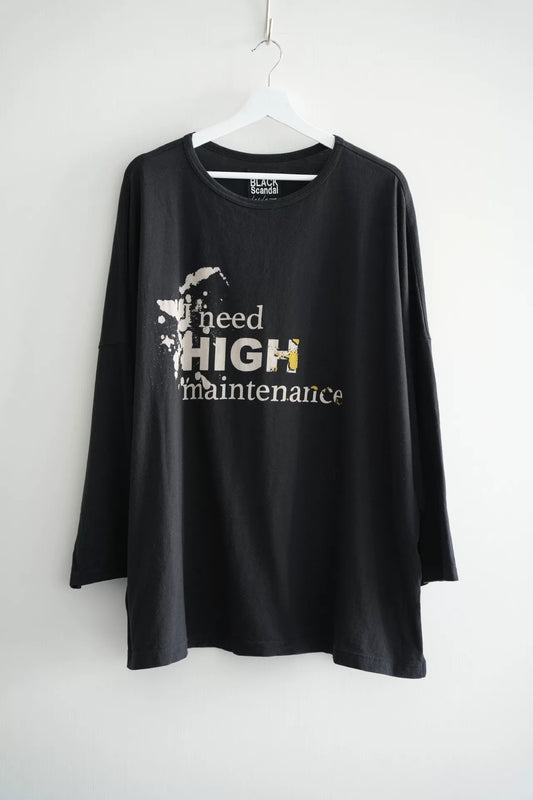 black long sleeve tee by yohji yamamoto
