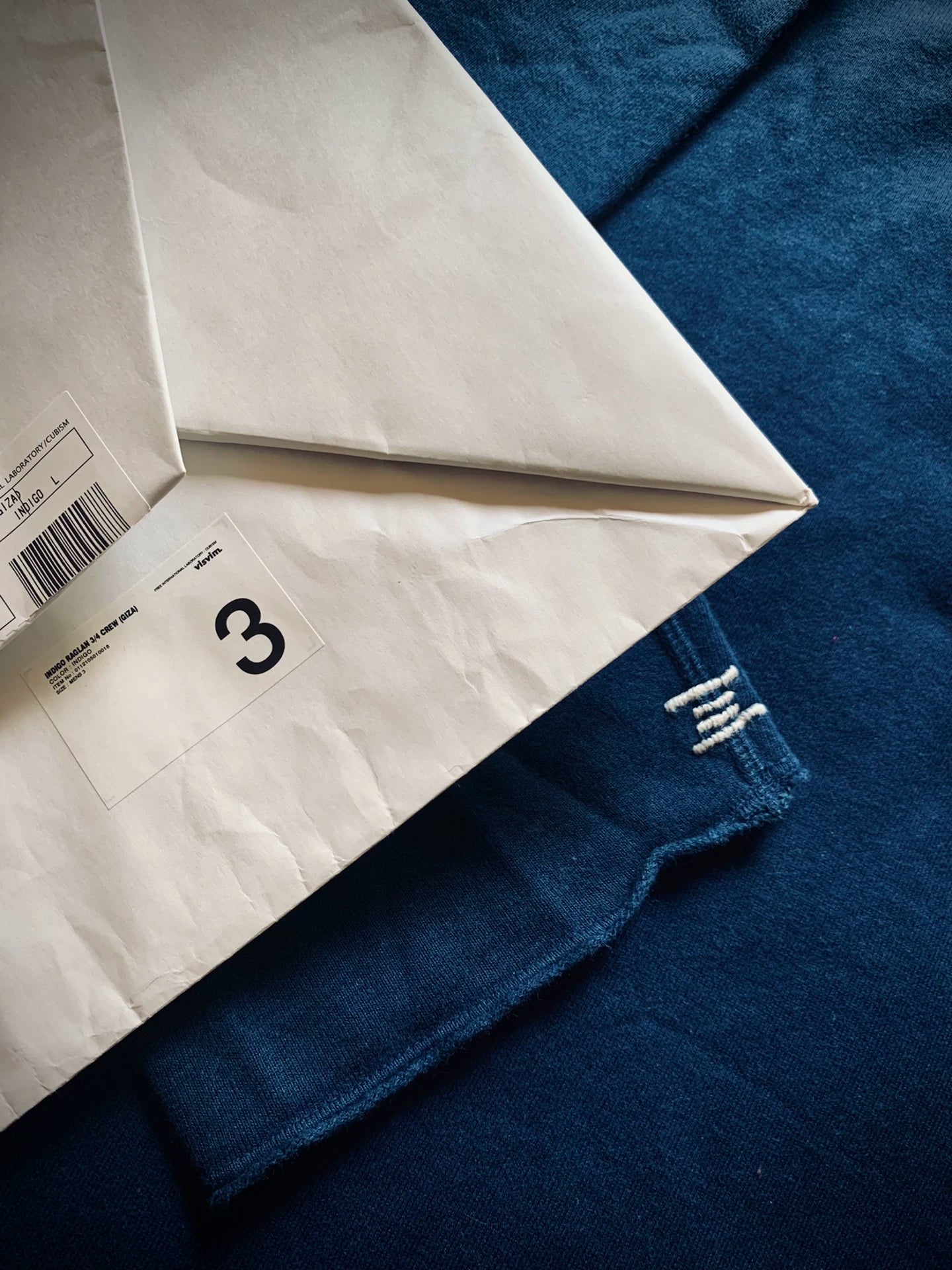 Visvim 2012SS Raglan 3/4 Crew Indigo