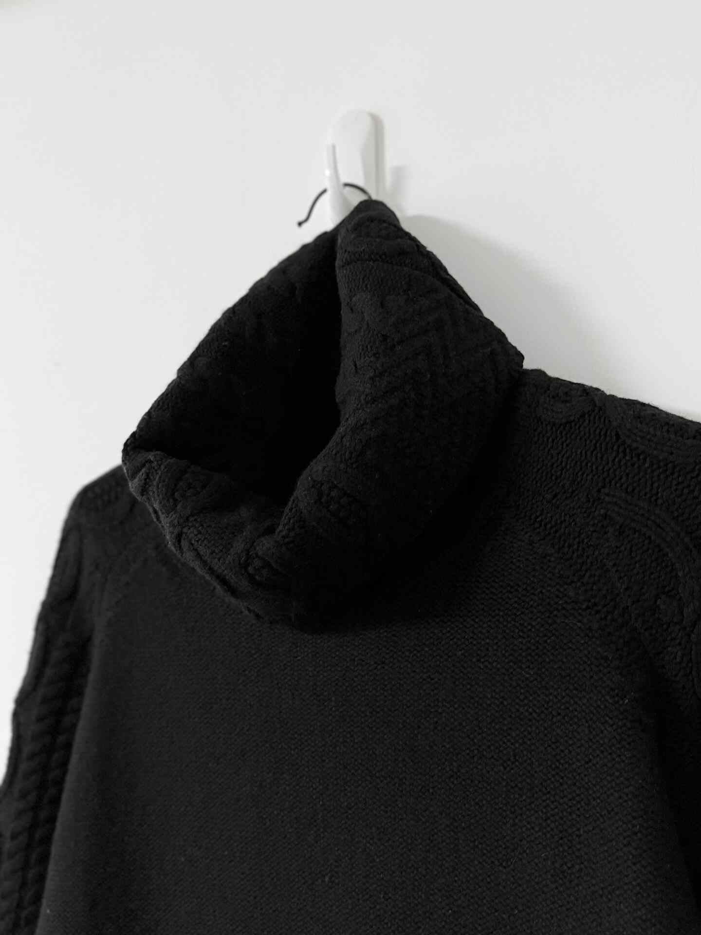 Yohji Yamamoto Turtleneck Cable Knit Sweater