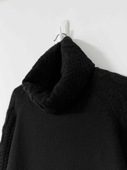 Yohji Yamamoto Turtleneck Cable Knit Sweater