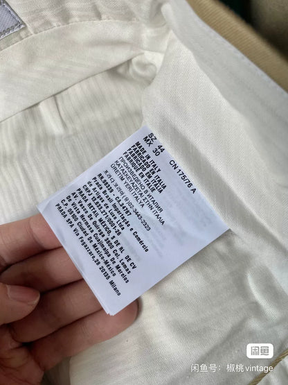 Prada Beige Straight Leg Trousers for Men