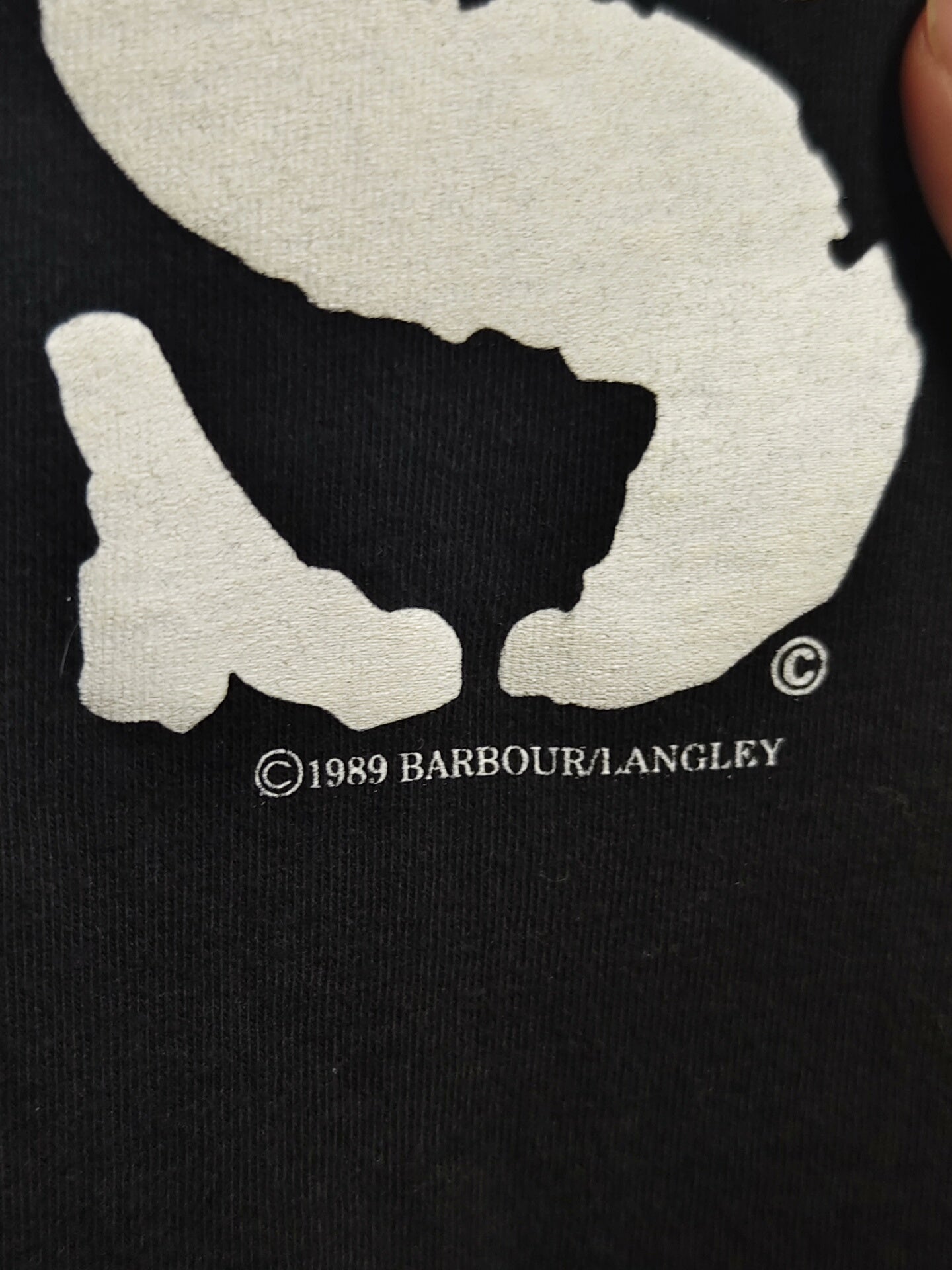 vintage 80s black cops graphic tee