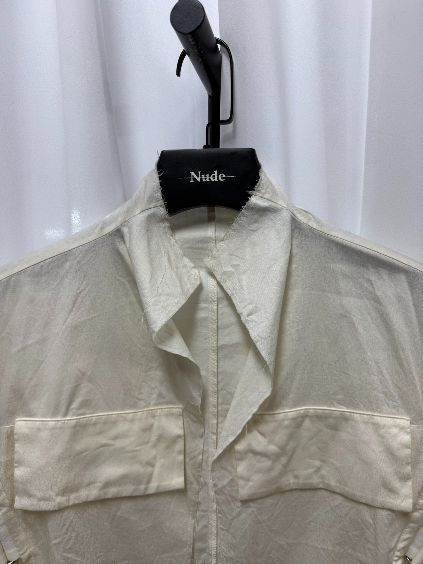 Yohji Yamamoto Main Line Distressed Silk Blend Shirt