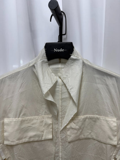 Yohji Yamamoto Main Line Distressed Silk Blend Shirt