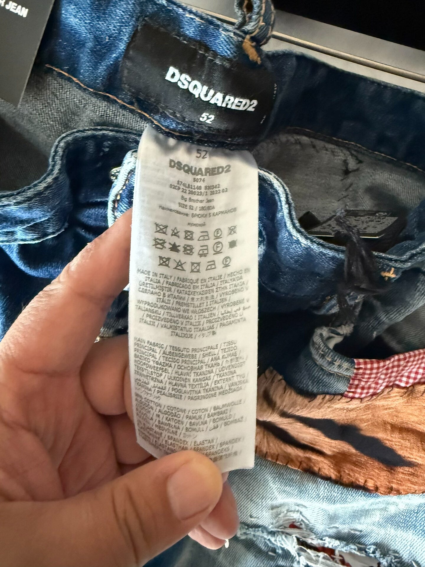 dsquared2 big brother distressed denim pants