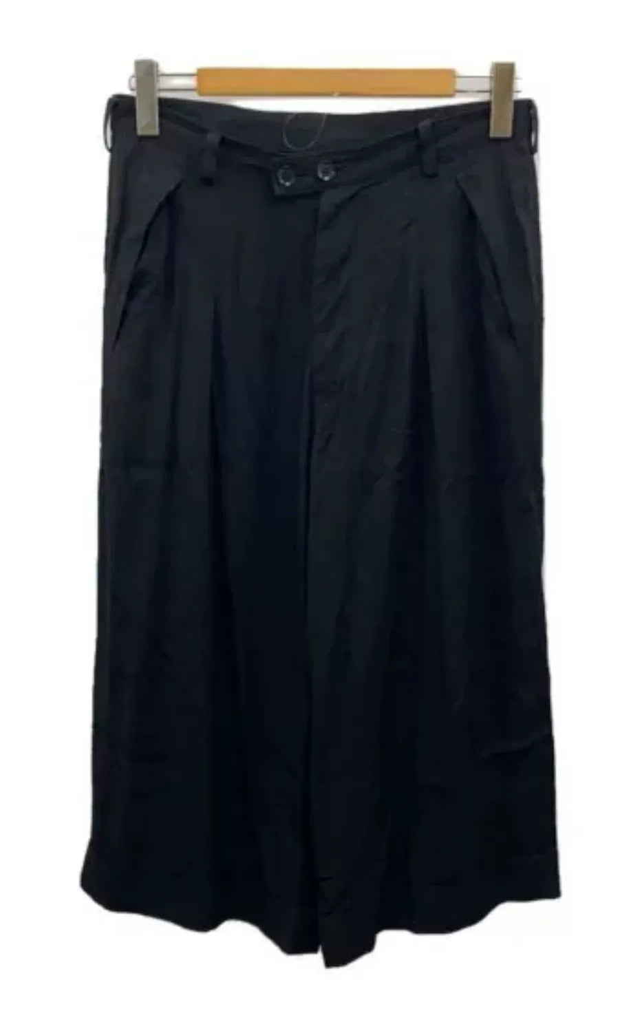 Y's Yohji Yamamoto Black Buttoned Shorts