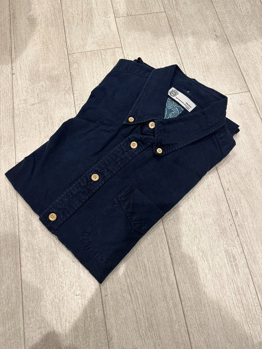 visvim Dark Blue Wooden Button Shirt