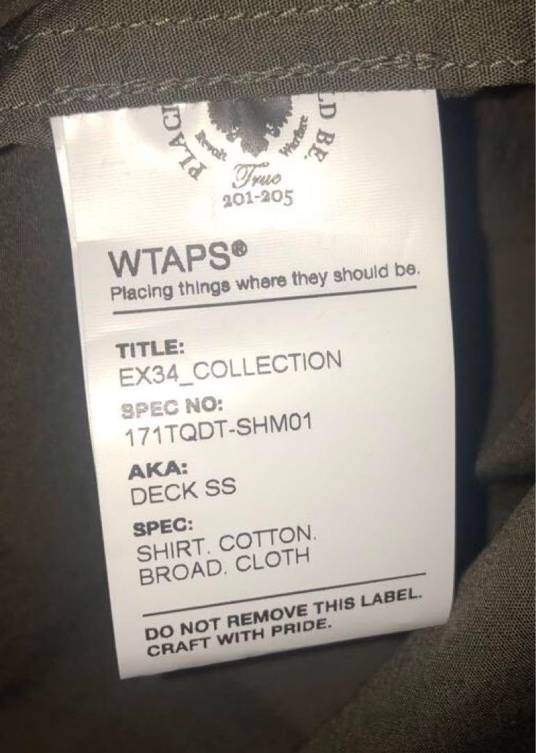 WTAPS EX34 DECK SS Cotton Shirt