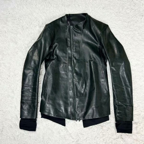 Boris Bidjan Saberi Calf Leather Riders Jacket