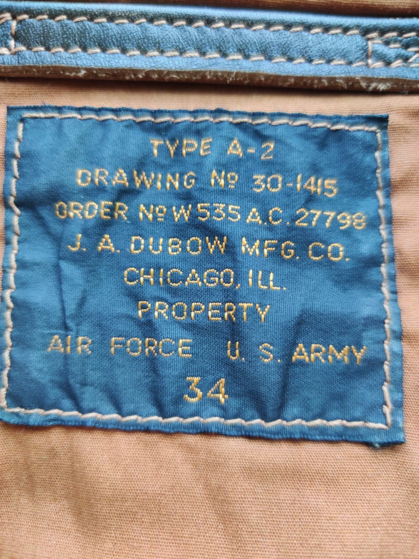 realmccoy A2 leather bomber jacket with paint