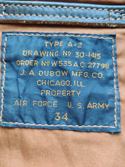 realmccoy A2 leather bomber jacket with paint