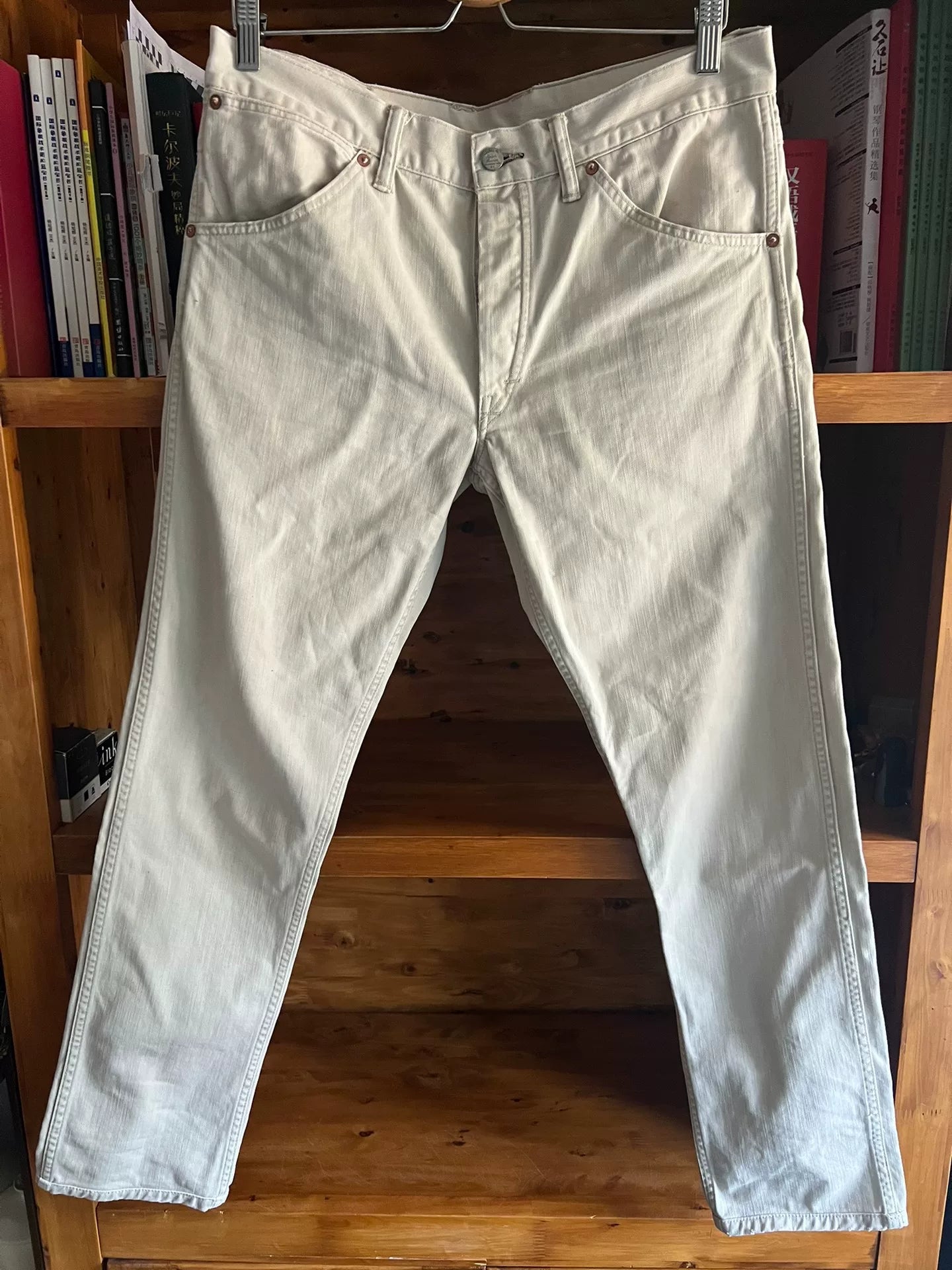 RRL Double RL Gray White Denim Pants