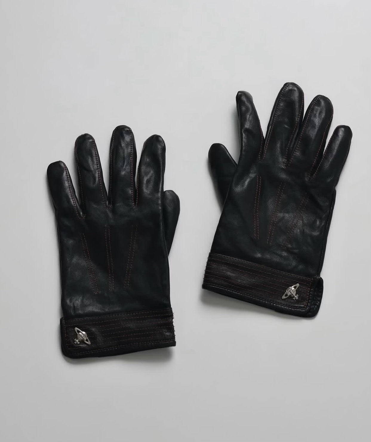Vintage Vivienne Westwood Orb Leather Gloves