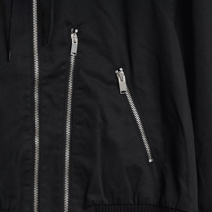 Saint Laurent Black Hooded Double-Zip Jacket