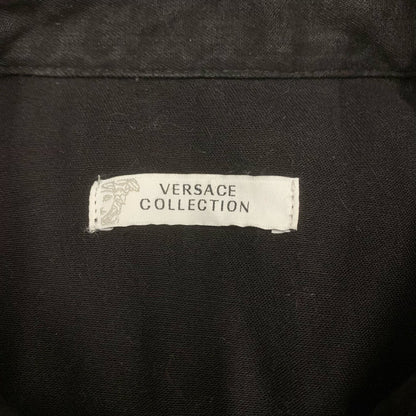 versace black patterned long sleeve shirt