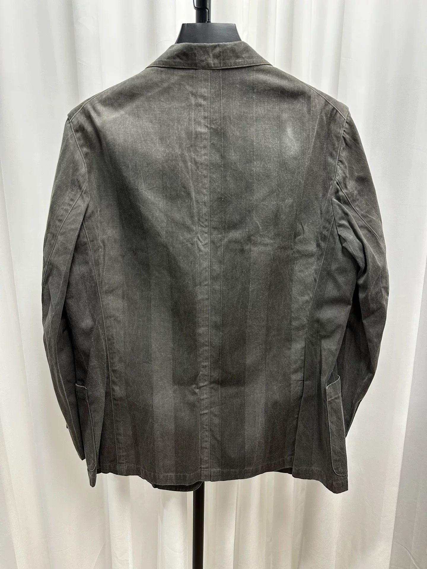 Yohji Yamamoto Gray Striped Suit Jacket