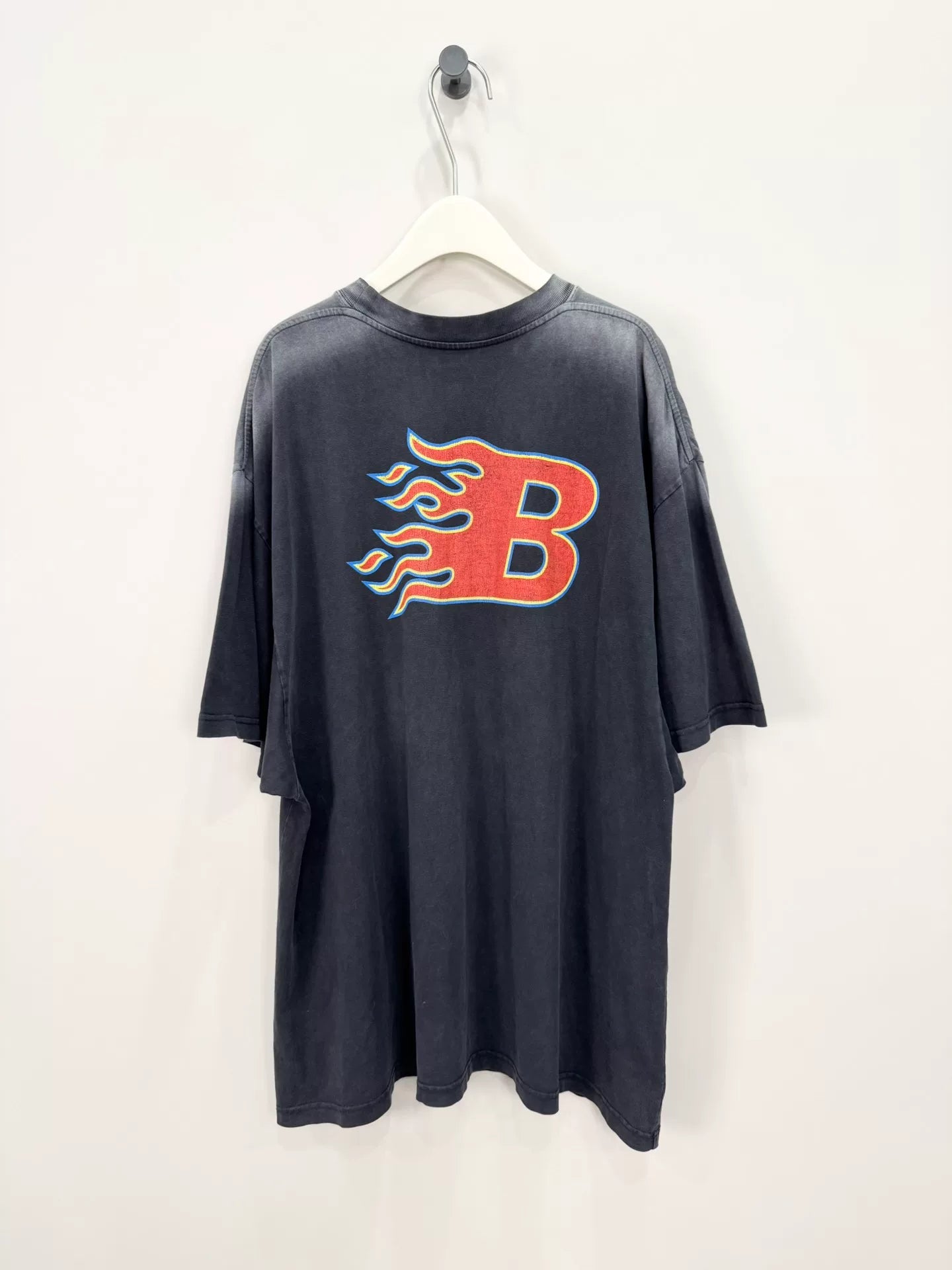 vintage balenciaga flame print tee