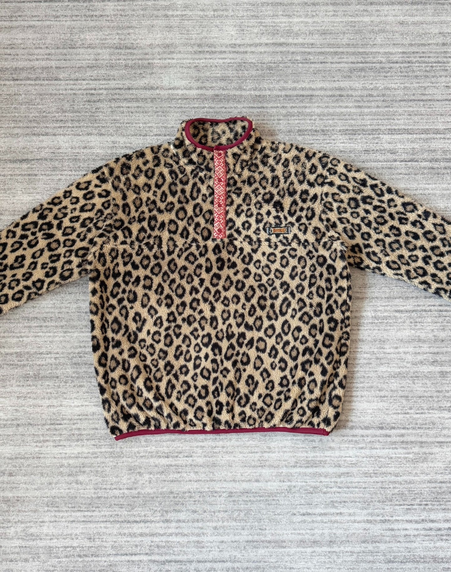 leopard fleece blouson jacket by kapital