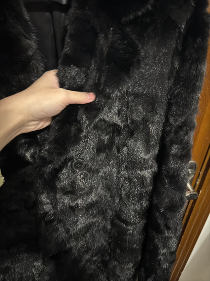 Saint Laurent 15FW Double-Breasted Mink Coat