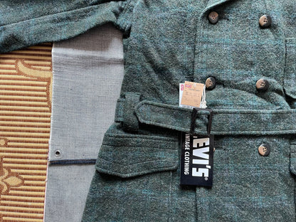 Levi's LVC Shawl Collar Wool Plaid Coat