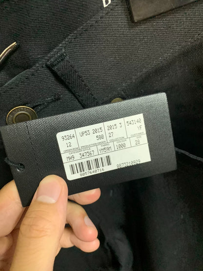 Saint Laurent Black Frayed Hem Jeans