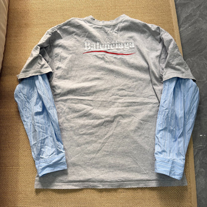 Balenciaga Gray Long Sleeve Shirt