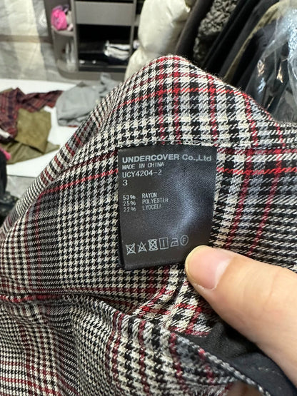 UNDERCOVER SS20 Plaid Shirt Jacket Grey
