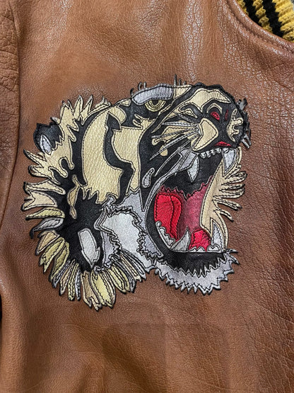 Gucci Embroidered Leather Jacket for Men