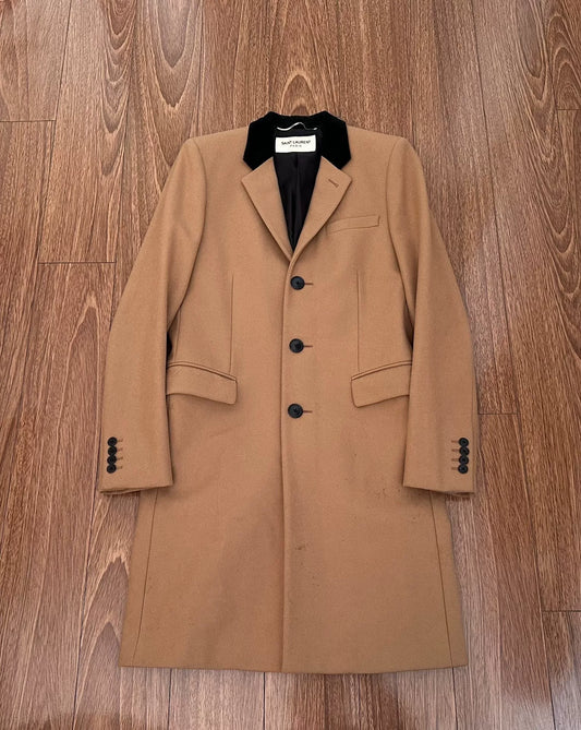 saint laurent cashmere coat made in italy