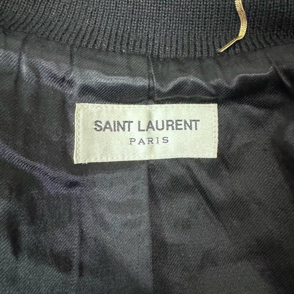 Saint Laurent Black Varsity Leather Jacket
