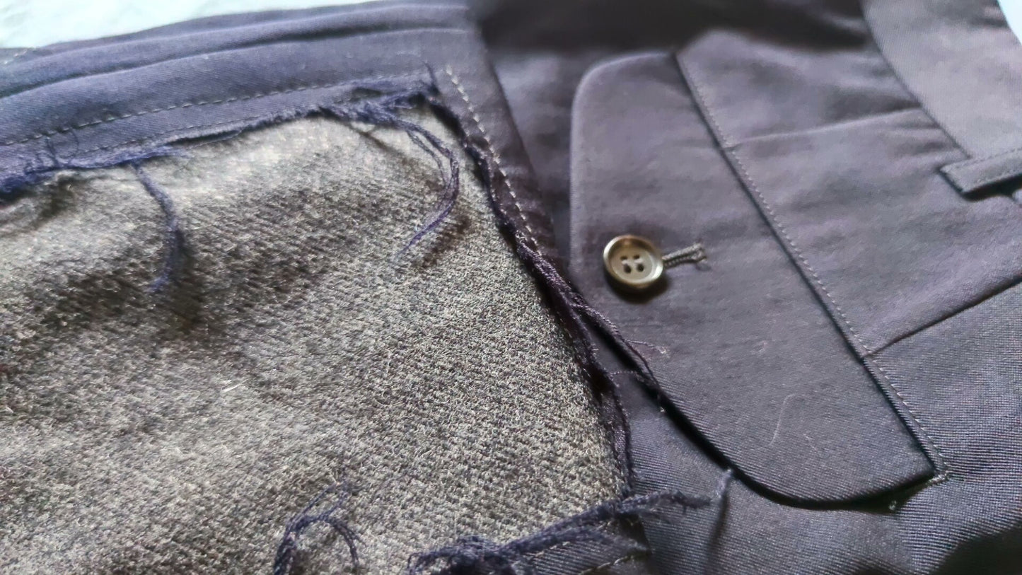 Deconstructed Black Casual Trousers