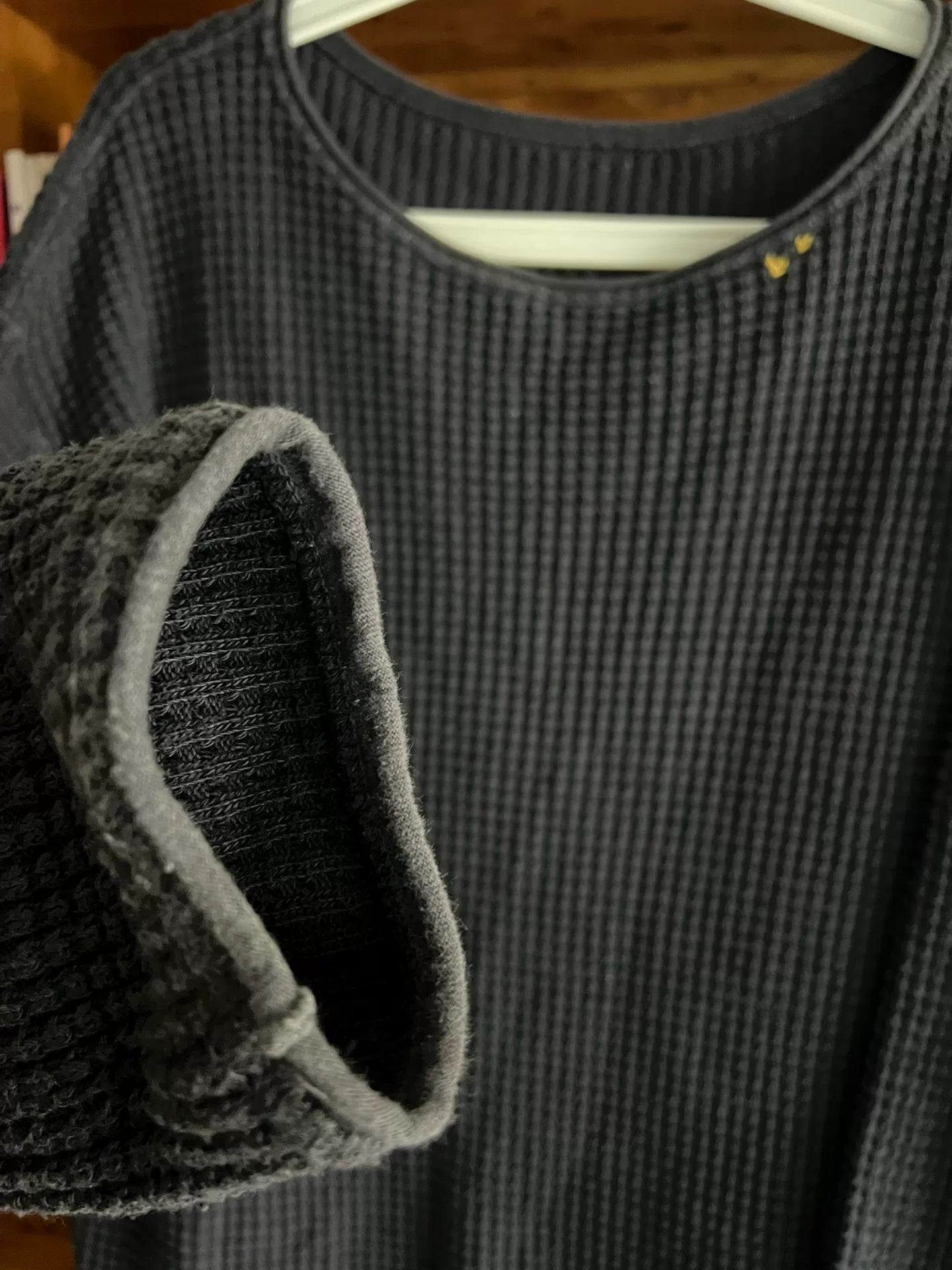 classic waffle knit crewneck sweatshirt