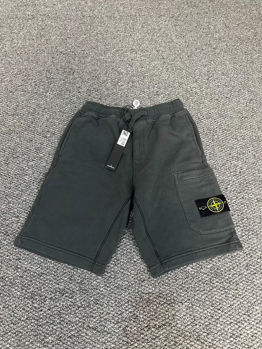 stone island summer shorts in dark gray