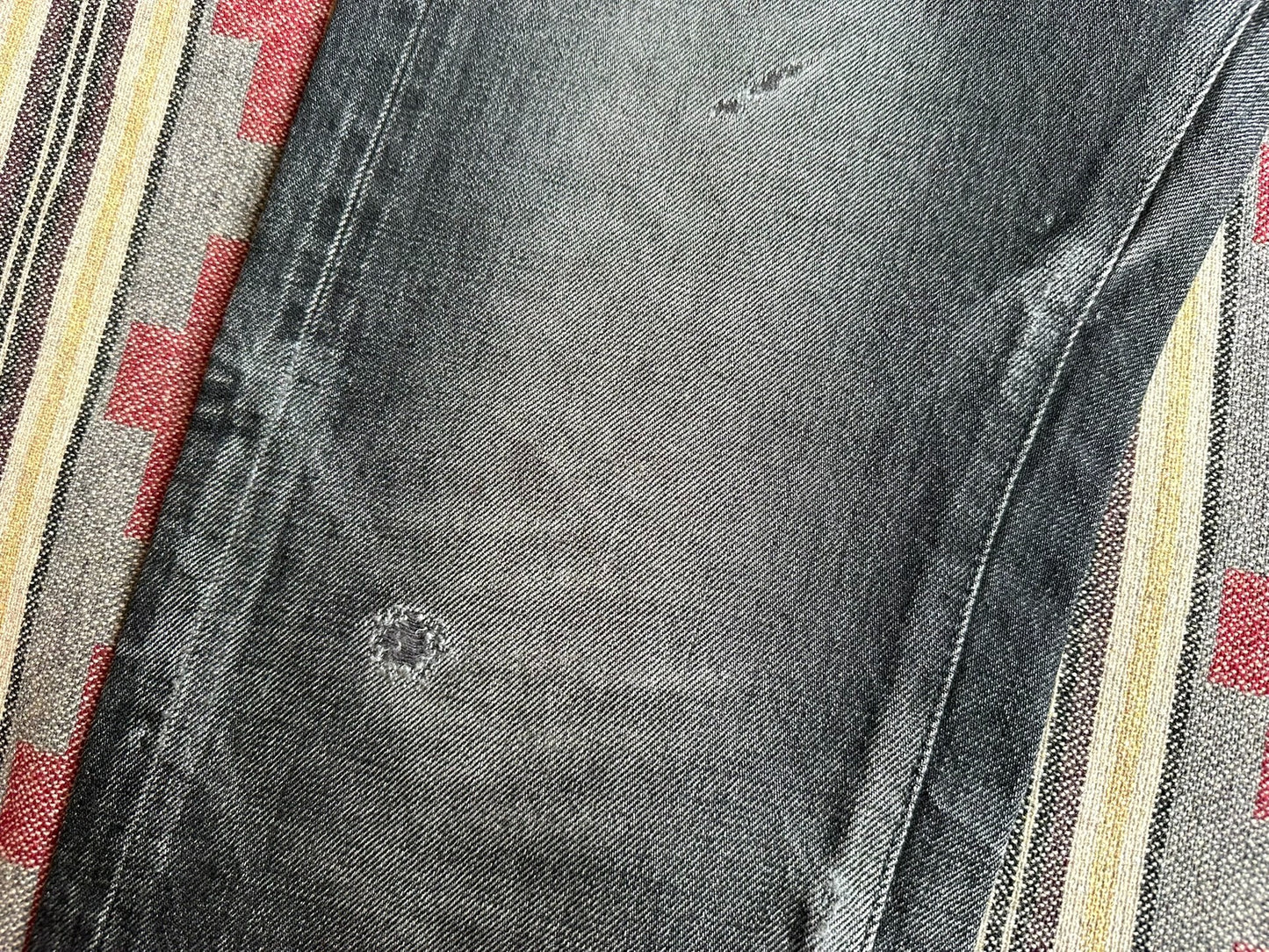 Prps Noir Distressed Selvedge Black Jeans